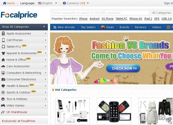 focalprice.com产品分类
